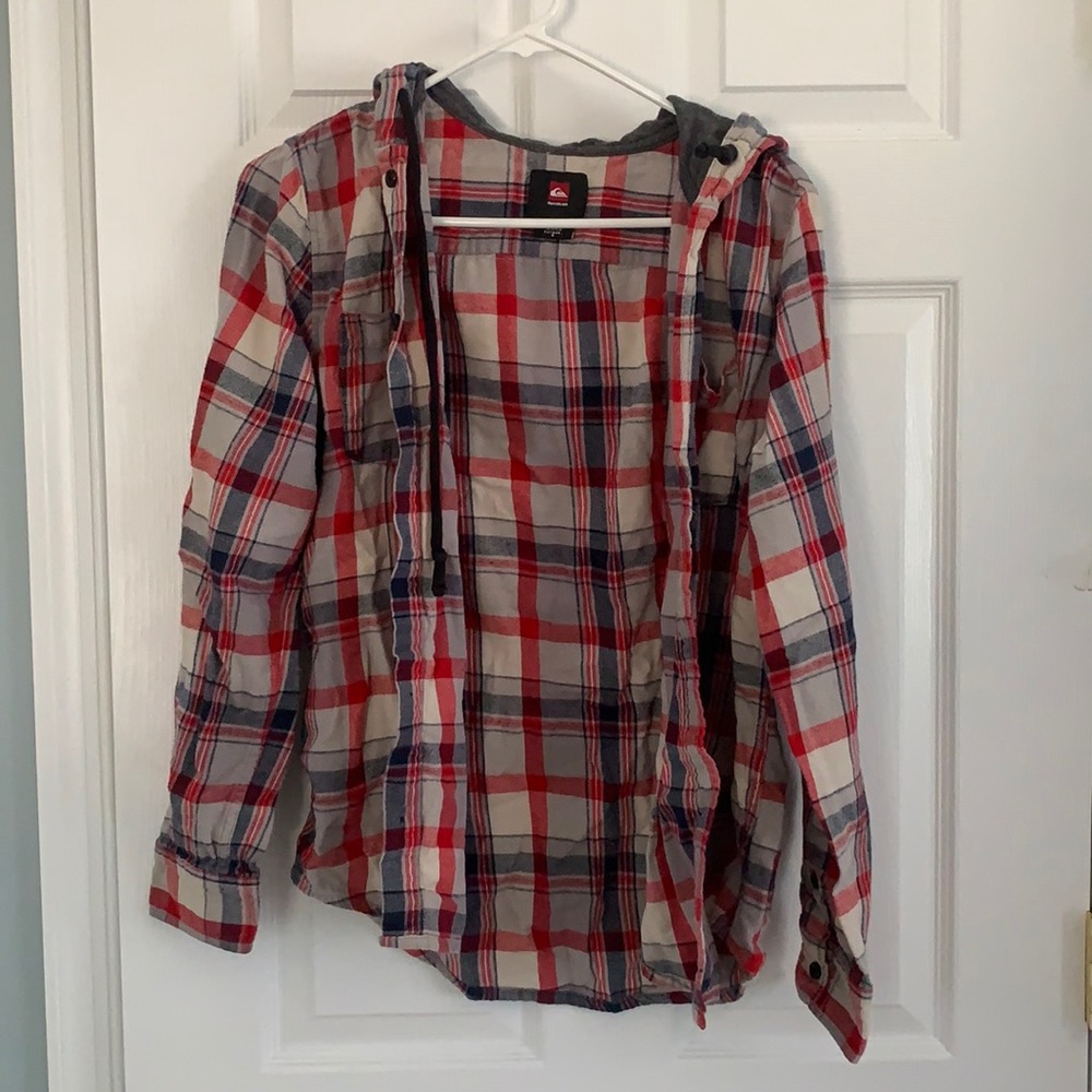 Quiksilver hooded flannel